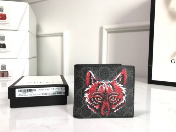 Gucci 451268 Wolf Print GG Supreme 