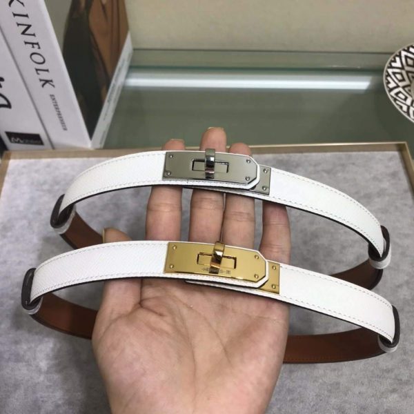 white and silver hermes belt