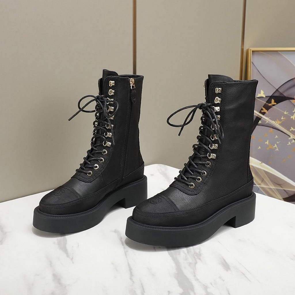 chanel lady boots