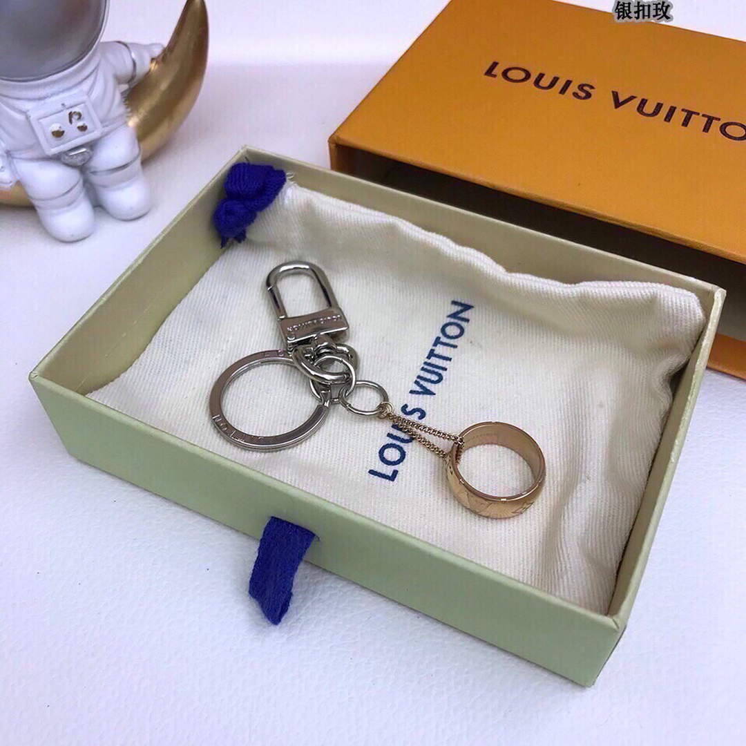 louis vuitton leather keychain