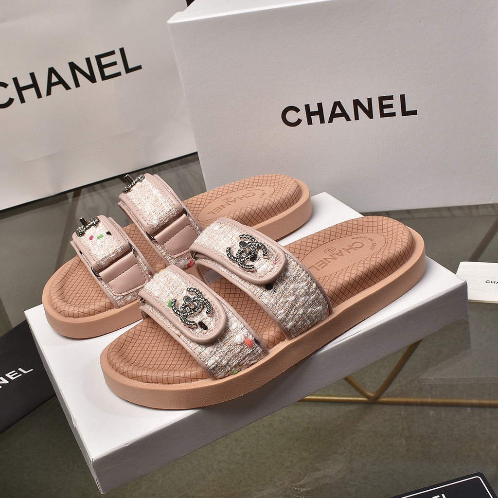 chanel sliders women's