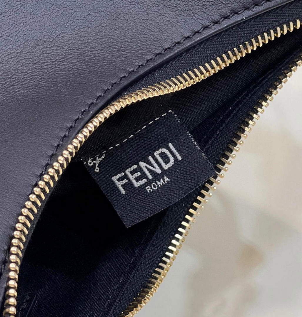 fendi black leather pouch