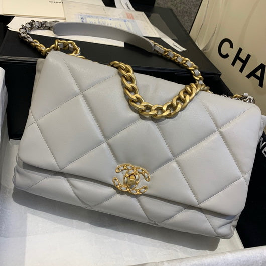 chanel 19 bag gray