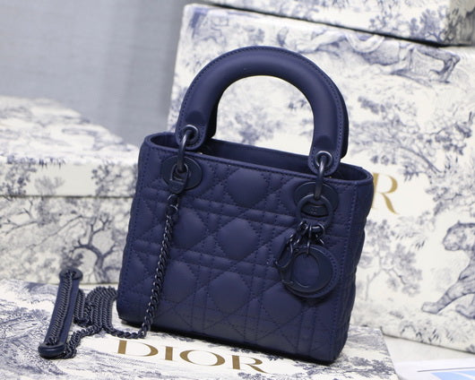 mini lady dior bag blue