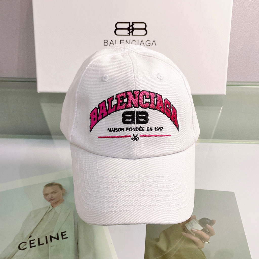 black and white balenciaga hat