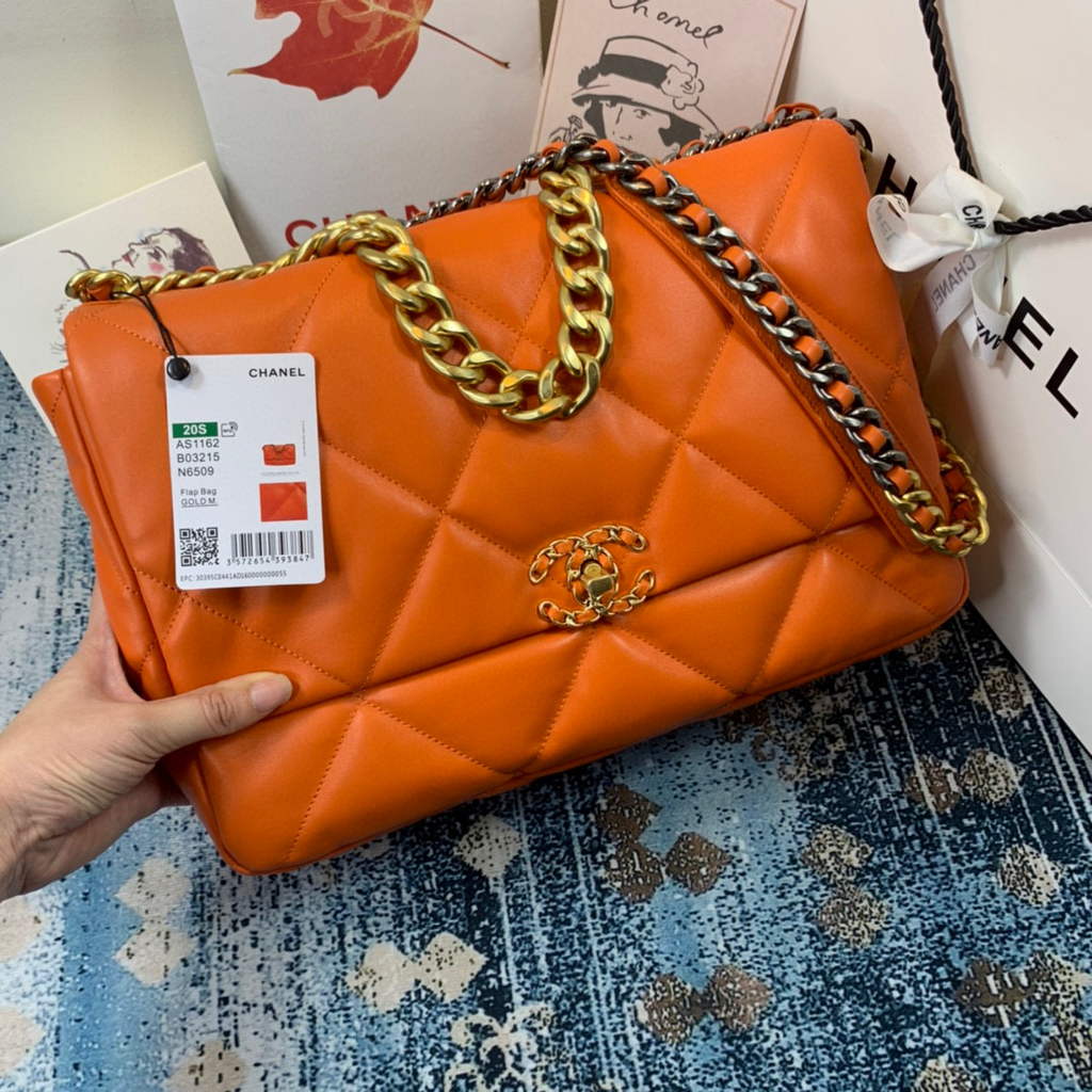 orange chanel bags