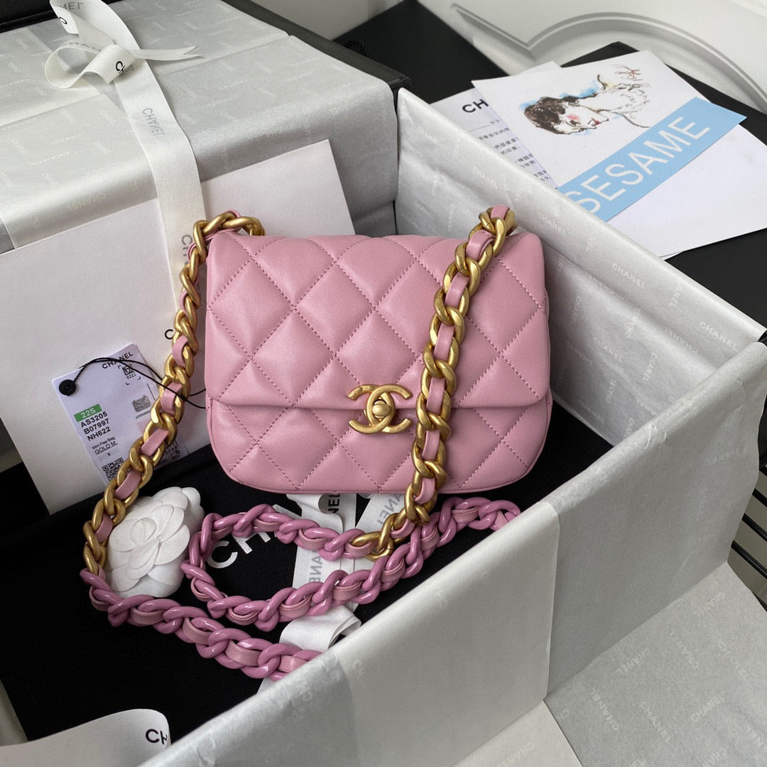 chanel mini flap bag pink