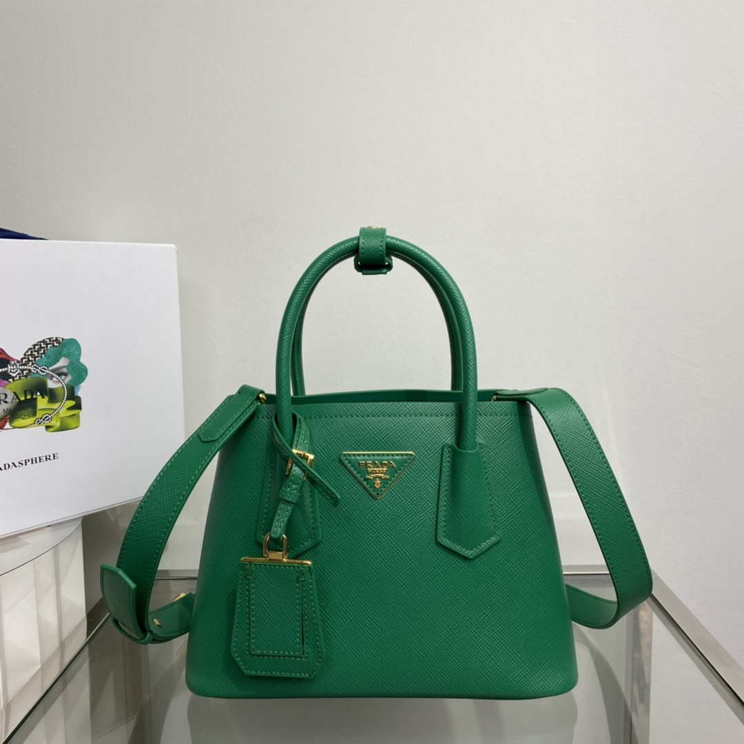 Prada 1BG443 Prada Double Saffiano Leather Mini Bag Green | Wholesales ...