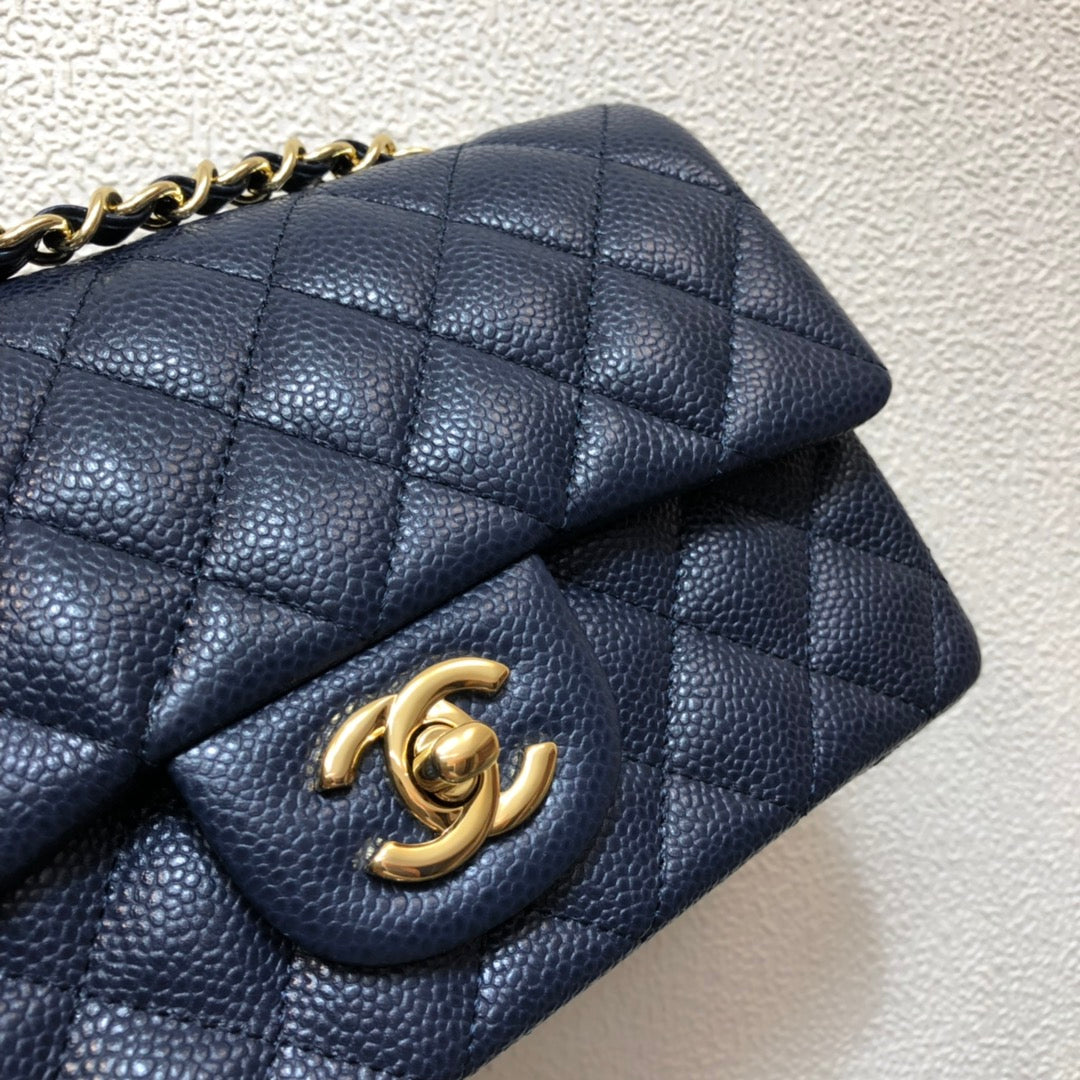 chanel mini flap bag navy