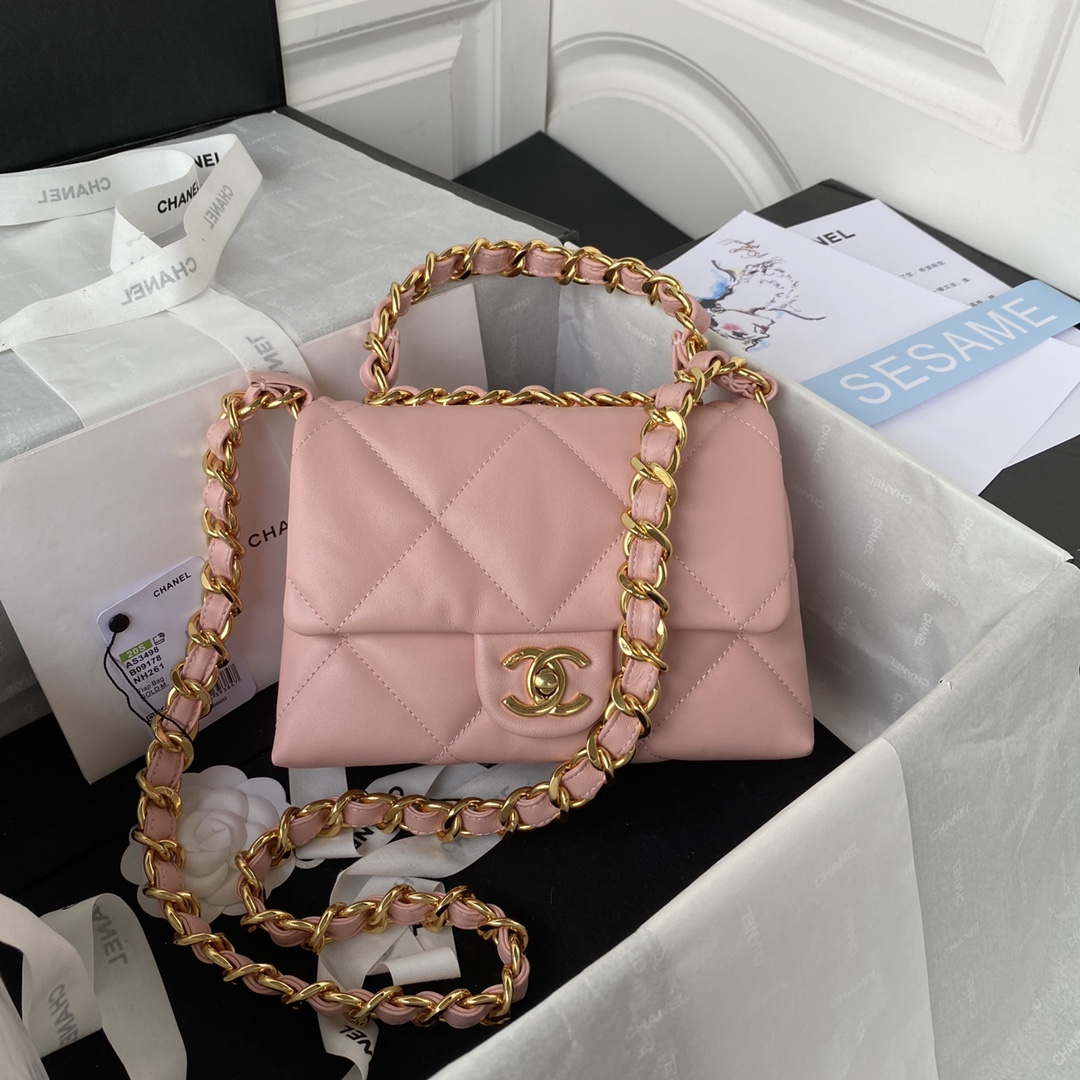 Chanel Flap Bag Lambskin AS3498 Pink | Wholesales High Quality Handbags ...