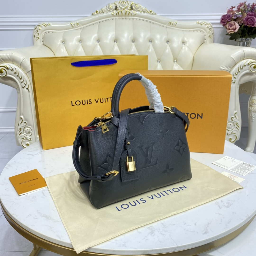 Louis Vuitton LV M58916 Petit Palais Monogram Empreinte Black ...