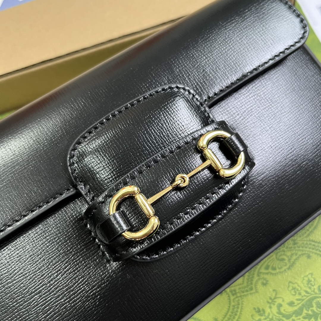 Gucci 752002 Gucci Horsebit 1955 Mini Bag Black Leather | Wholesales ...